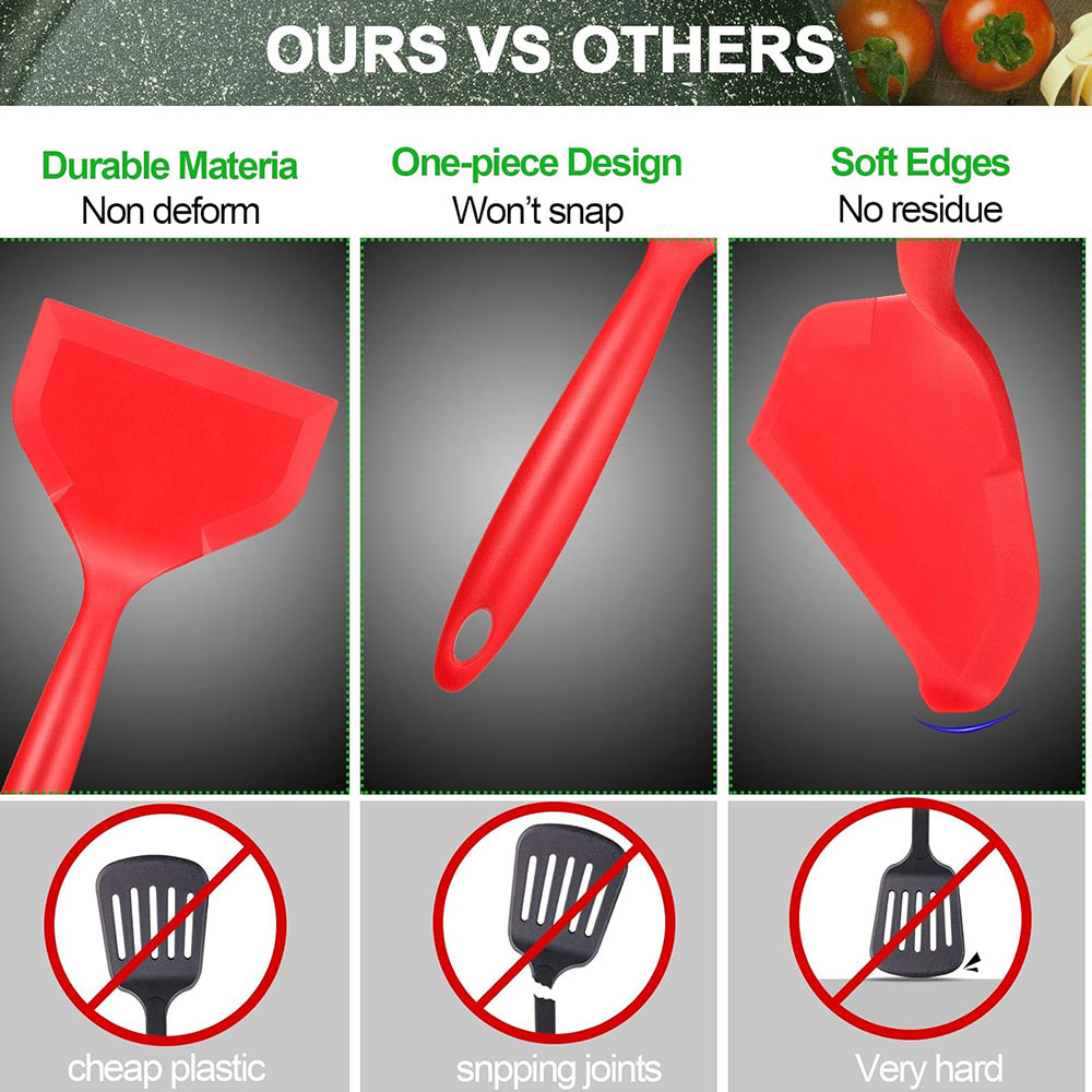 Rouge BK antiadhésif Silicone  - Okonomiyaki Spatula avis et prix
